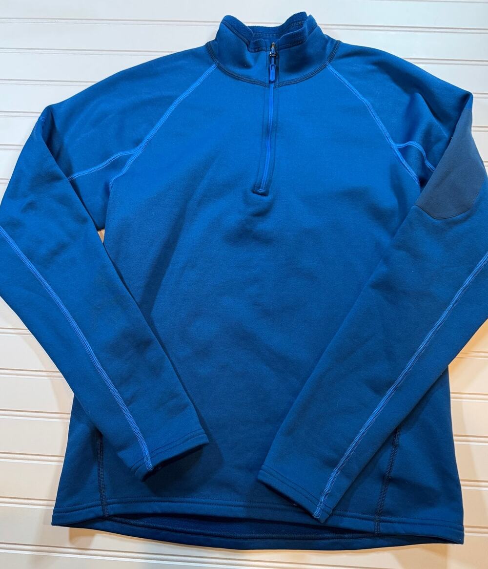 Marmot 1/4 zip pullover Jacket. Sz Small. Blue base layer